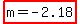 highlight%28m+=+-2.18%29