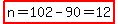highlight%28n=102-90=12%29