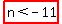 highlight%28n+%3C+-11%29