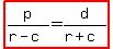 highlight%28p%2F%28r-c%29=d%2F%28r%2Bc%29%29
