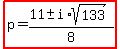 highlight%28p=%2811%2B-+i%2Asqrt%28133%29%29%2F8%29