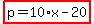 highlight%28p=10%2Ax-20%29
