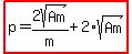 highlight%28p=2sqrt%28Am%29%2Fm%2B2%2Asqrt%28Am%29%29