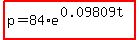 highlight%28p=84%2Ae%5E%280.09809t%29%29