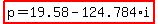 highlight%28p+=+19.58+-+124.784%2Ai%29+