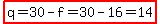 highlight%28q=30-f=30-16=14%29