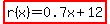 highlight%28r%28x%29=0.7x%2B12%29