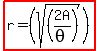 highlight%28r=%28sqrt%28%282A%2Ftheta%29%29%29%29