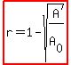 highlight%28r=1-sqrt%28A%2FA%5B0%5D%29%29