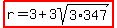highlight%28r=3%2B3sqrt%283%2A347%29%29