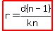 highlight%28r=d%28n-1%29%2F%28kn%29%29