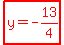 highlight%28red%28y=-13%2F4%29%29