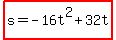 highlight%28s=-16t%5E2%2B32t%29