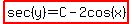 highlight%28sec%28y%29=C-2cos%28x%29%29