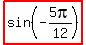 highlight%28sin+%28-+5pi%2F12%29%29