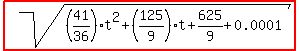 highlight%28sqrt%28%2841%2F36%29t%5E2%2B%28125%2F9%29t%2B625%2F9%2B0.0001%29%29%29