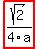 highlight%28sqrt%282%29%2F4a%29
