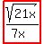 highlight%28sqrt%2821x%29%2F%287x%29%29