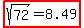 highlight%28sqrt%2872%29=8.49%29