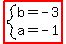 highlight%28system%28b=-3%2Ca=-1%29%29