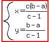 highlight%28system%28x=c%28b-a%29%2F%28c-1%29%2Cy=%28b-a%29%2F%28c-1%29%29%29
