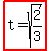highlight%28t=sqrt%282%2F3%29%29