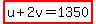 highlight%28u%2B2v=1350%29