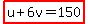 highlight%28u%2B6v=150%29
