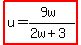 highlight%28u=%289w%29%2F%282w%2B3%29%29