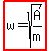 highlight%28w=sqrt%28A%2Fm%29%29