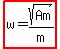 highlight%28w=sqrt%28Am%29%2Fm%29