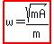 highlight%28w=sqrt%28mA%29%2Fm%29