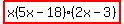 highlight%28x%285x-18%29%282x-3%29%29