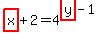 highlight%28x%29%2B2=4%5E%28highlight%28y%29-1%29