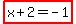 highlight%28x%2B2=-1%29