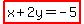 highlight%28x%2B2y=-5%29