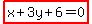 highlight%28x%2B3y%2B6=0%29