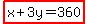 highlight%28x%2B3y=360%29