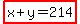 highlight%28x%2By=214%29