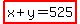 highlight%28x%2By=525%29