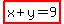highlight%28x%2By=9%29
