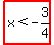highlight%28x%3C+-3%2F4%29