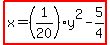 highlight%28x=%281%2F20%29y%5E2-5%2F4%29