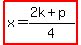 highlight%28x=%282k%2Bp%29%2F4%29
