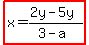 highlight%28x=%282y-5y%29%2F%283-a%29%29