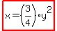 highlight%28x=%283%2F4%29y%5E2%29