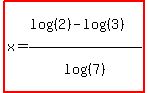 highlight%28x=%28log%28%282%29%29-log%28%283%29%29%29%2Flog%28%287%29%29%29
