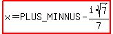 highlight%28x=%2B-i%2Asqrt%287%29%2F7%29