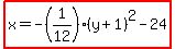 highlight%28x=-%281%2F12%29%28y%2B1%29%5E2-24%29