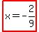 highlight%28x=-2%2F9%29